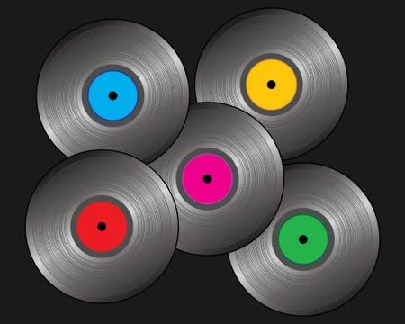 Vinyl records Stock Illustration