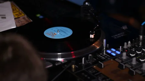 Vinyl Records at Party Stock Footage 56445606