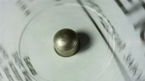 Vinyl Records Rotate. 스톡 동영상 49618419