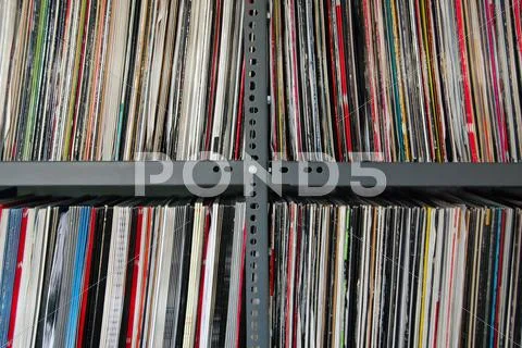 Vinyl records storage Stock Photos