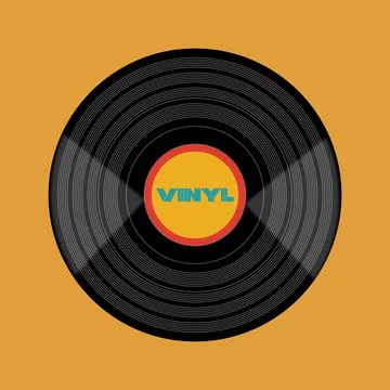 Vinyl retro record vector design Stock Illustration