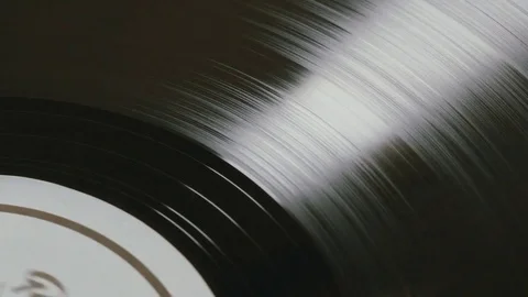 Vinyl rotating on a turntable. Close up Vidéo 74494701