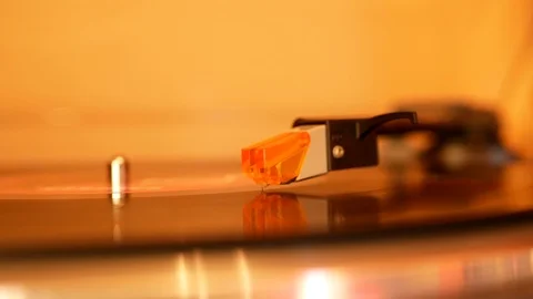 Vinyl Rotating On A Turntable Stock Footage 85557946