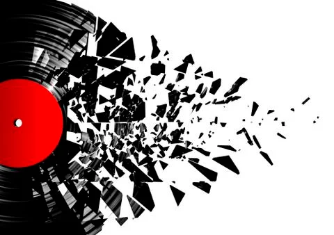 Vinyl shatter Illustrazione stock