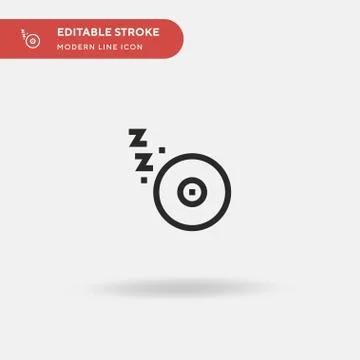 Vinyl Simple vector icon. Illustration symbol design template for web mobile  Stock Illustration
