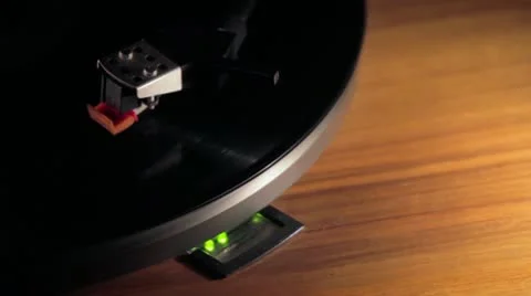 Vinyl turntable 2 Video stock 20046277