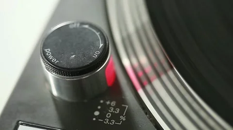 Vinyl on turntable - close up Stock Footage 8651279