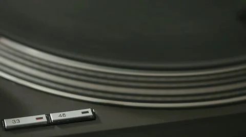 Vinyl on turntable - close up Stock Footage 8651317