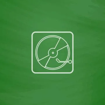 Vinyl turntable computer symbol Stock Illustration