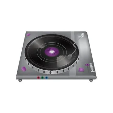 Vinyl Turntable Illustrazione stock
