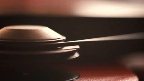 Vinyl turntable motor. close-up Video stock 96749258
