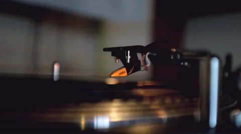 Vinyl Turntable Record Player Stock Footage 50156406