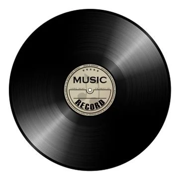Vinyl Vintage - Retro - Black Record Stock Illustration
