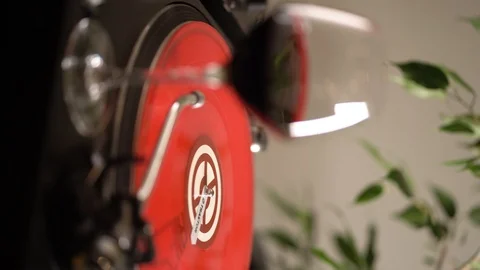 Vinyl with wine Stock Footage 128128124