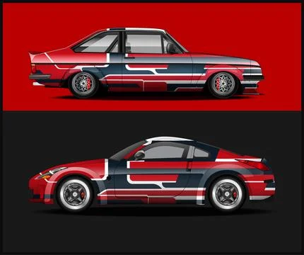 Vinyl Wrap Illustrator for car wrap design Illustrazione stock