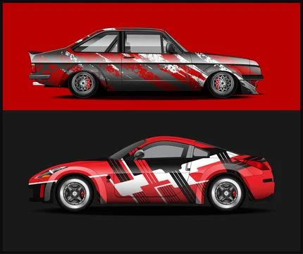 Vinyl Wrap Illustrator for car wrap design Illustrazione stock