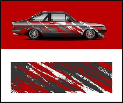 Vinyl Wrap Illustrator for car wrap design Illustrazione stock