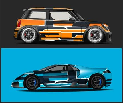 Vinyl Wrap Illustrator for car wrap design Ilustração Stock
