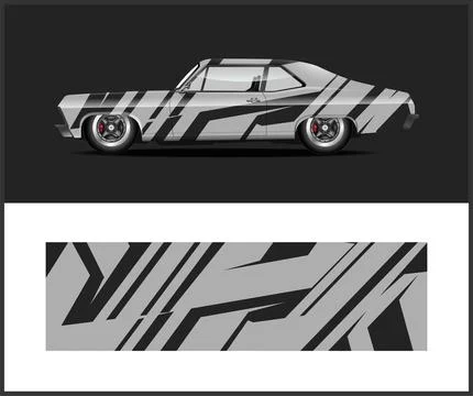 Vinyl Wrap Illustrator for car wrap design Stock Illustration