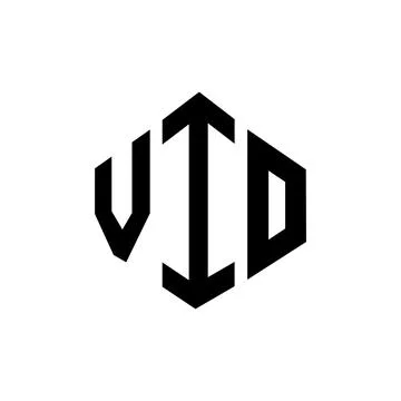 VIO letter logo design with polygon shape. VIO polygon and cube shape logo .. Stock Illustration