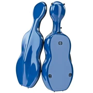 Viola cello case safety, open view Illustrazione stock