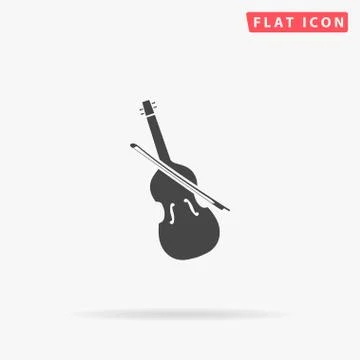 Viola flat vector icon Stock Illustration