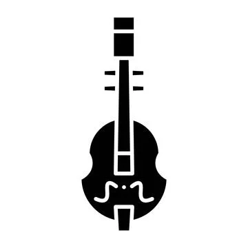 Viola Glyph Icon Illustrazione stock
