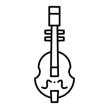 Viola Line Icon Illustrazione stock