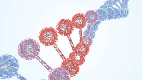 Violation of the functioning of a living organism. Crash or marriage dna code. Stock Footage 124739186