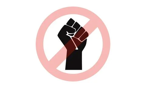 Violation of human rights. Stop symbol. Human rights violation concept. Stock Illustration
