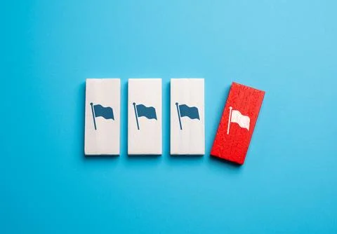 Violation of one of the red flags. Relationship problems. Trust violations, m Foto stock