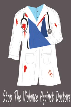 Violence against doctors Stockillustratie