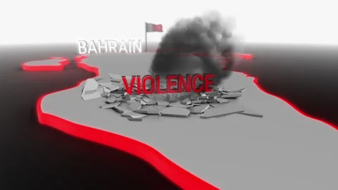 Violence hits Bahrain Stock Footage 259228094