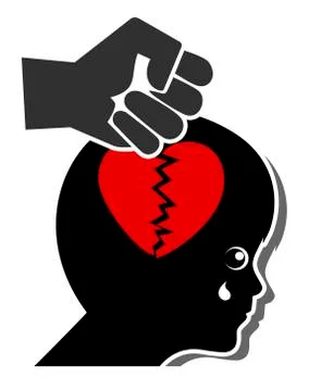 Violence kills Love Stock Illustration