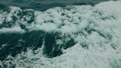 Violent Ocean Waves in Open Sea Stock Footage 315094178