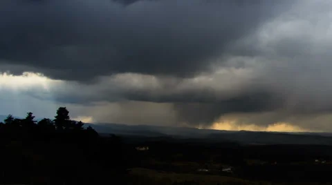 Violent snow storm covers hills, time lapse Transylvania, Romania 库存影片 48954261