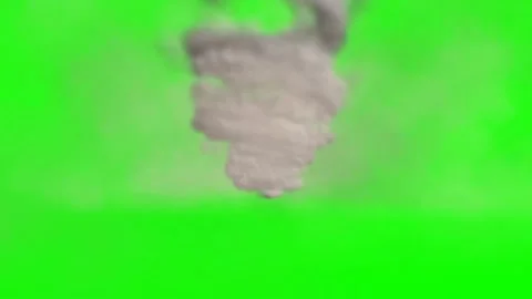 Violent Tornado Vortex Spinning Fast on Green Screen Background Stock Footage 341646535
