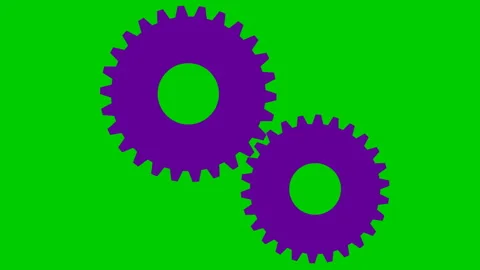 Violet 2 gears green Stock Footage 233088300