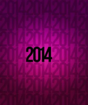 Violet 2014 year image Stock Illustration