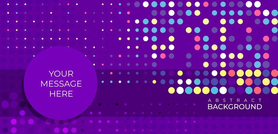 Violet abstract horizontal vector background. Landing page header footer back Stock Illustration