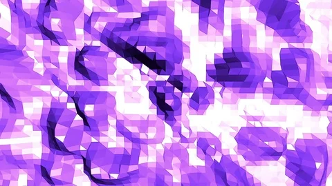 Violet abstract low poly waving surface as sci-fi landscape. Violet abstract Stock Footage
