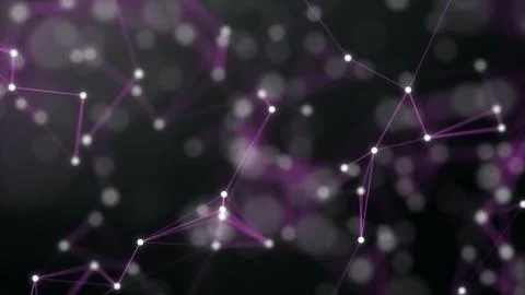 Violet abstract technology and caliginous background with plexus elements and Stock Illustration