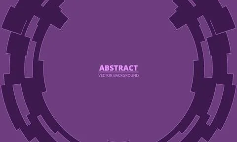 Violet abstract vector background with futuristic circle shape design elements. Illustrazione stock