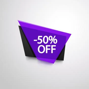 Violet ads banner Stock Illustration