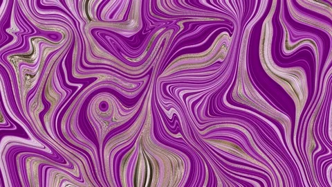 Violet agate liquid marble with gold accent, 4k ripple animation background. Video stock 166284169