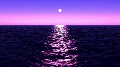 Violet Alien Sea Surface Waves Motion Background Loop 1 Stock Footage 77321283