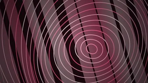 Violet and black spiral pattern with curved lines and circles Stock Illustration