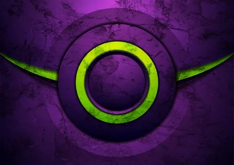 Violet and green circles abstract corporate retro geometric background Stock Illustration