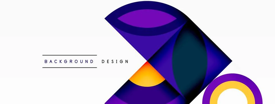 Violet and magenta triangles create a symmetrical pattern on a white background Stock Illustration