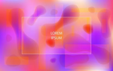 Violet and orange background with abstract shapes Stock Illustration